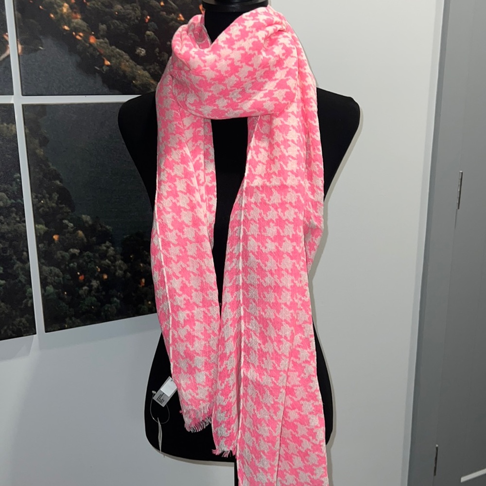 NWT GAP Neon Pink & White Scarf